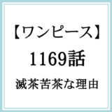 【ワンピース】1169話「一刻も早く死ななくては」が滅茶苦茶な理由